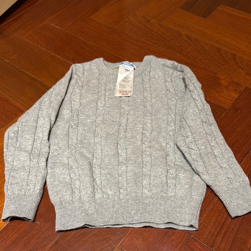 Jacadi Boys Gray Cable Knit Sweater Size 3a
